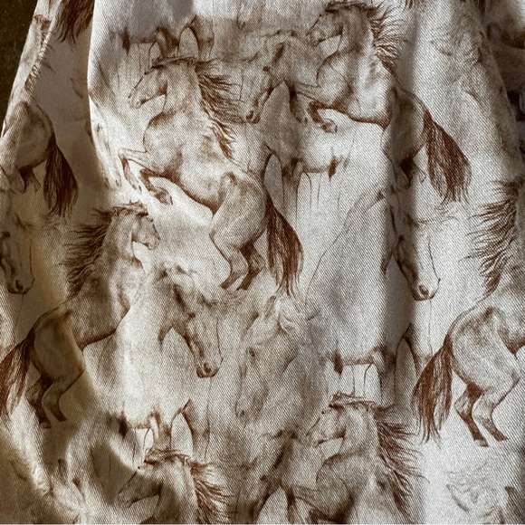 ASOS Edition Size US 8 button front midi dress in cotton twill horse print - Picture 10 of 10